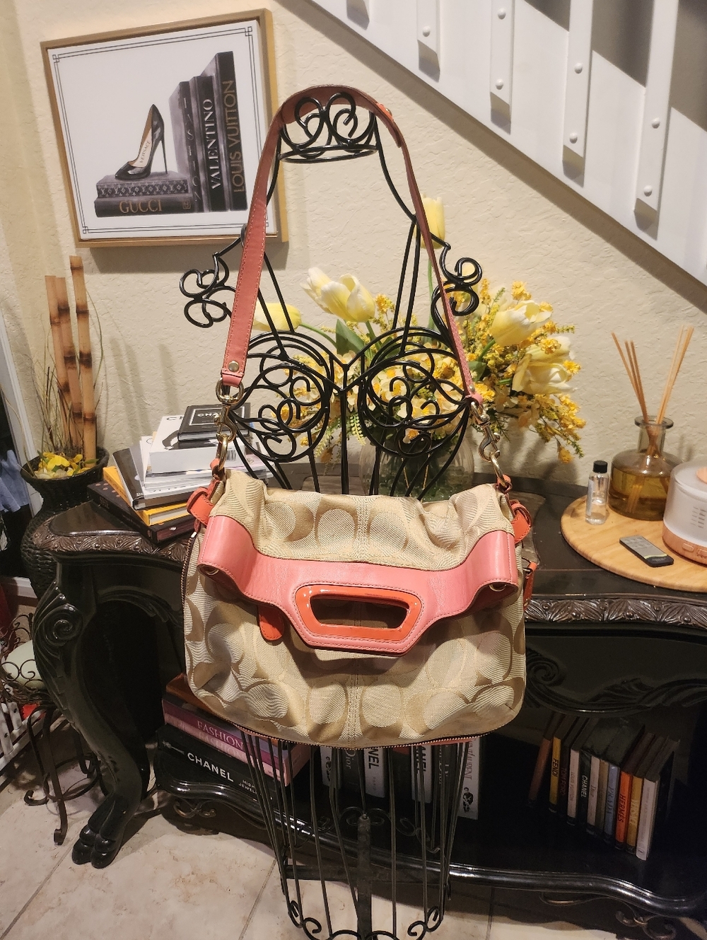 Coach Bonnie Signature foldover shoulder bag